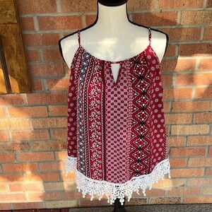 Sleeveless summer blouse top